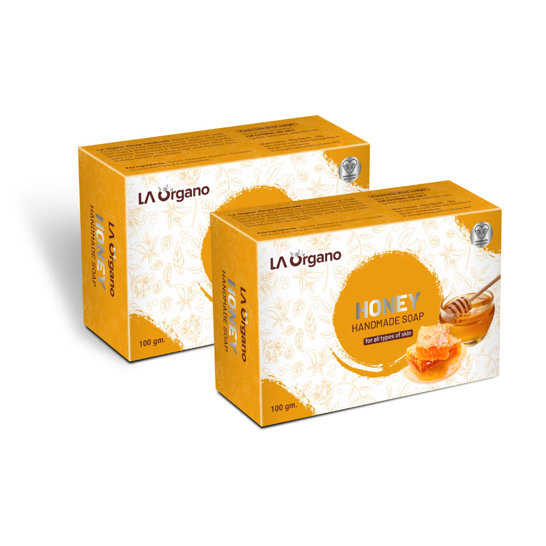 LA ORGANO Honey Handmade Natural Bath Soap Bathing Bar 100 g Pack of 2 LA ORGANO Honey Handmade Natural Bath Soap Bathing Bar 100 g Pack of 2