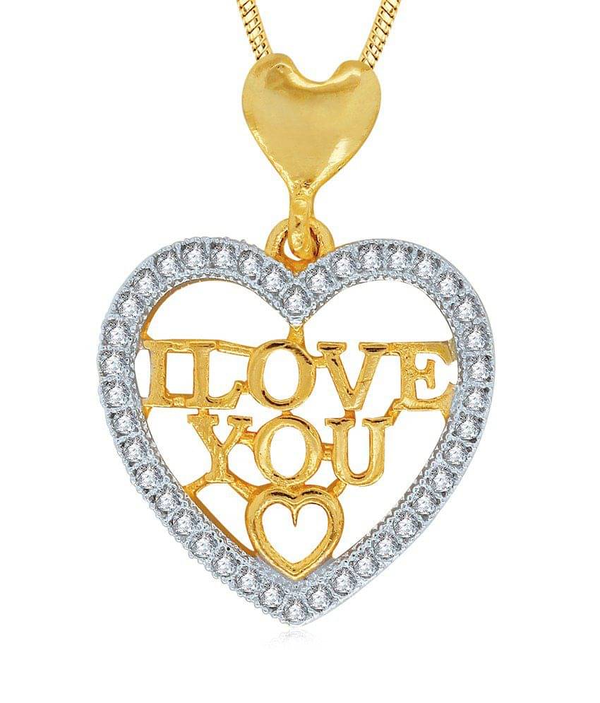     			Spargz Golden Brass Pendant