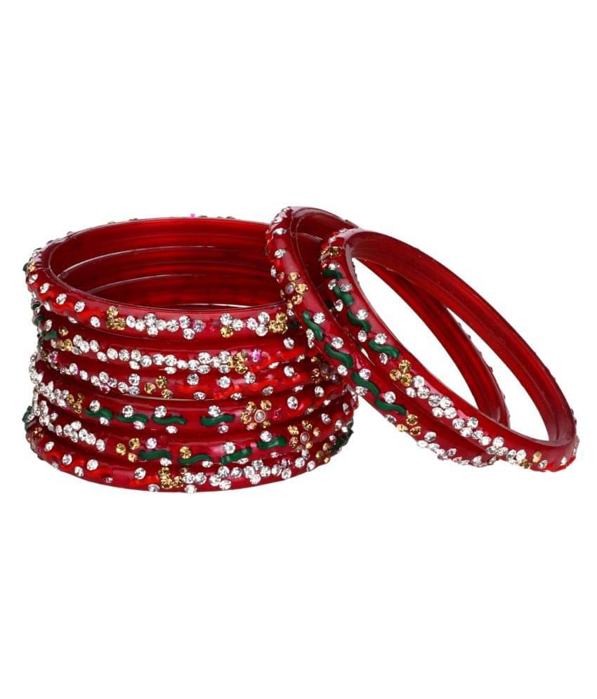 Afast Red Bangle - Set of 8 Afast Red Bangle - Set of 8