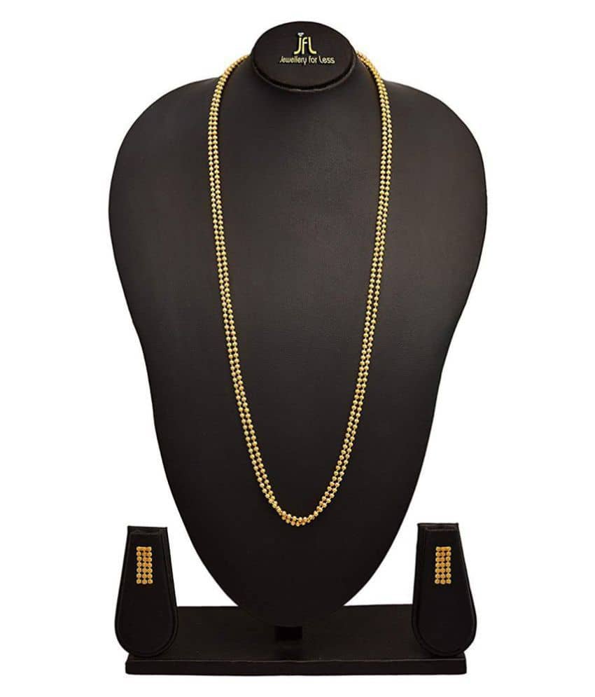 JFL - Jewellery For Less Golden Copper Necklace Set ( Pack of 1 )
