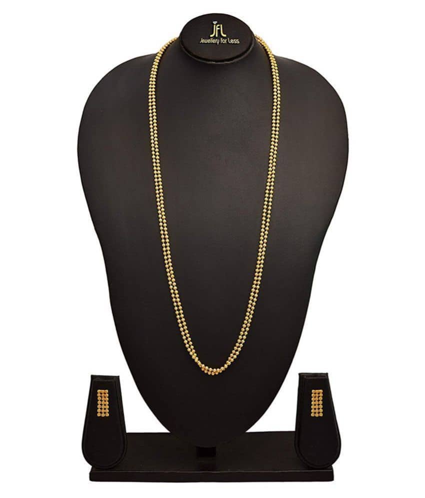 JFL - Jewellery For Less Golden Copper Necklace Set ( Pack of 1 )