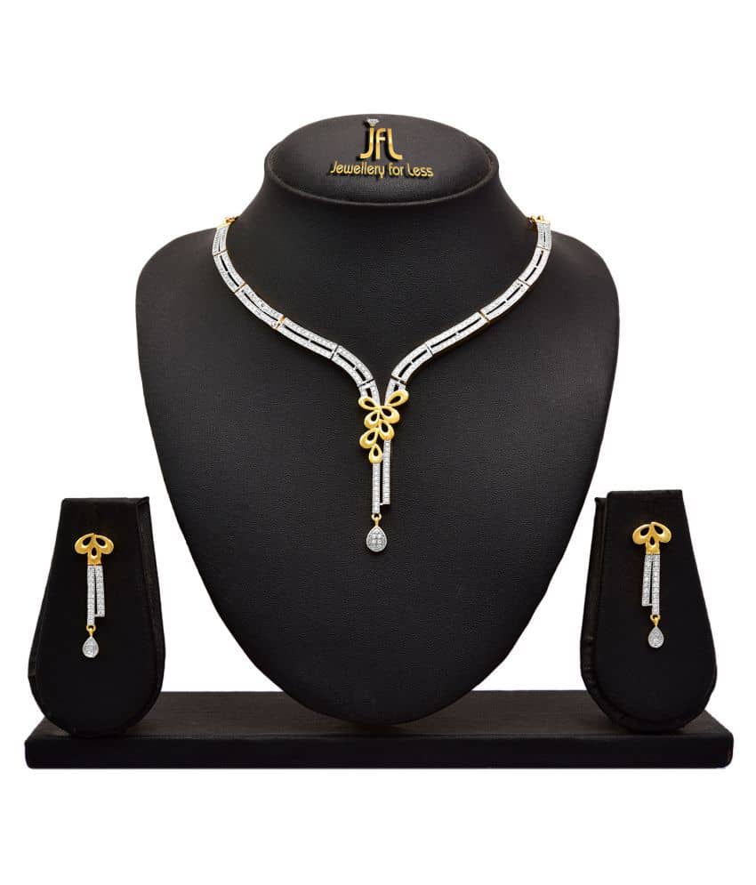 JFL - Jewellery For Less Golden Copper Necklace Set ( Pack of 1 )