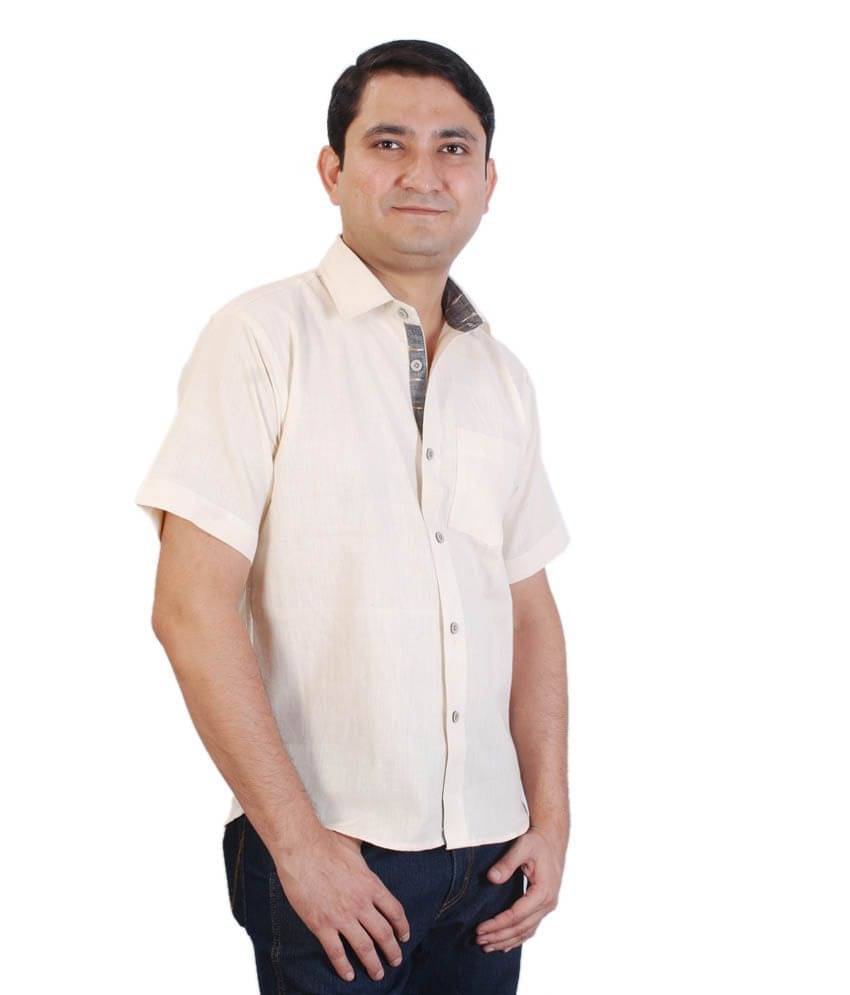     			Viniyog 100 Percent Cotton Grey Shirt
