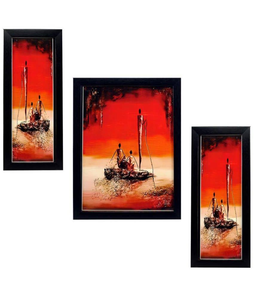 Indianara FIGURATIVE Synthetic Painting With Frame