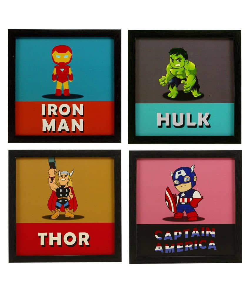 Indianara Kids Décor Synthetic Painting With Frame