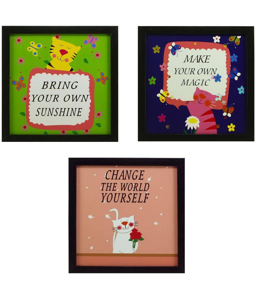 Indianara Kids Décor Synthetic Painting With Frame