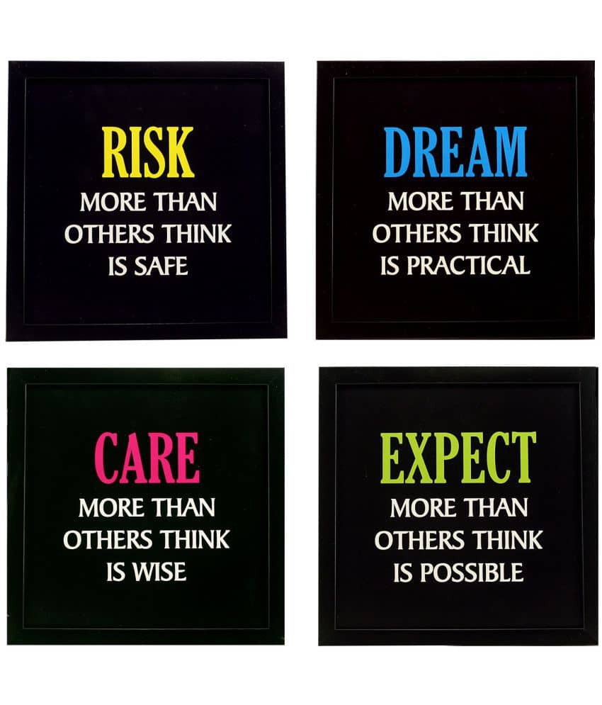 Indianara Motivational Décor Synthetic Painting With Frame