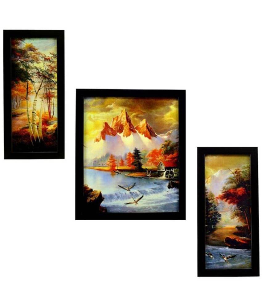Indianara landscape Synthetic Painting With Frame     			Indianara landscape Synthetic Painting With Frame