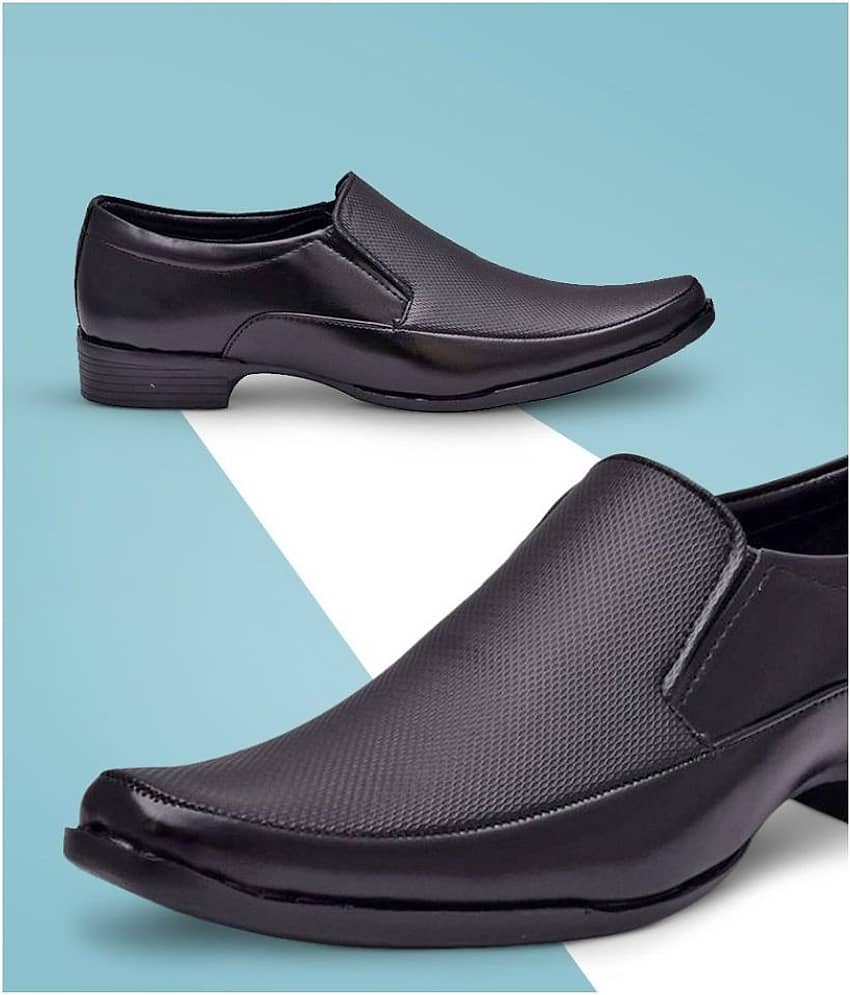 Sir Corbett Slip On Artificial Leather Black Formal Shoes - Formal Shoes | Buy online on ZillyBuy