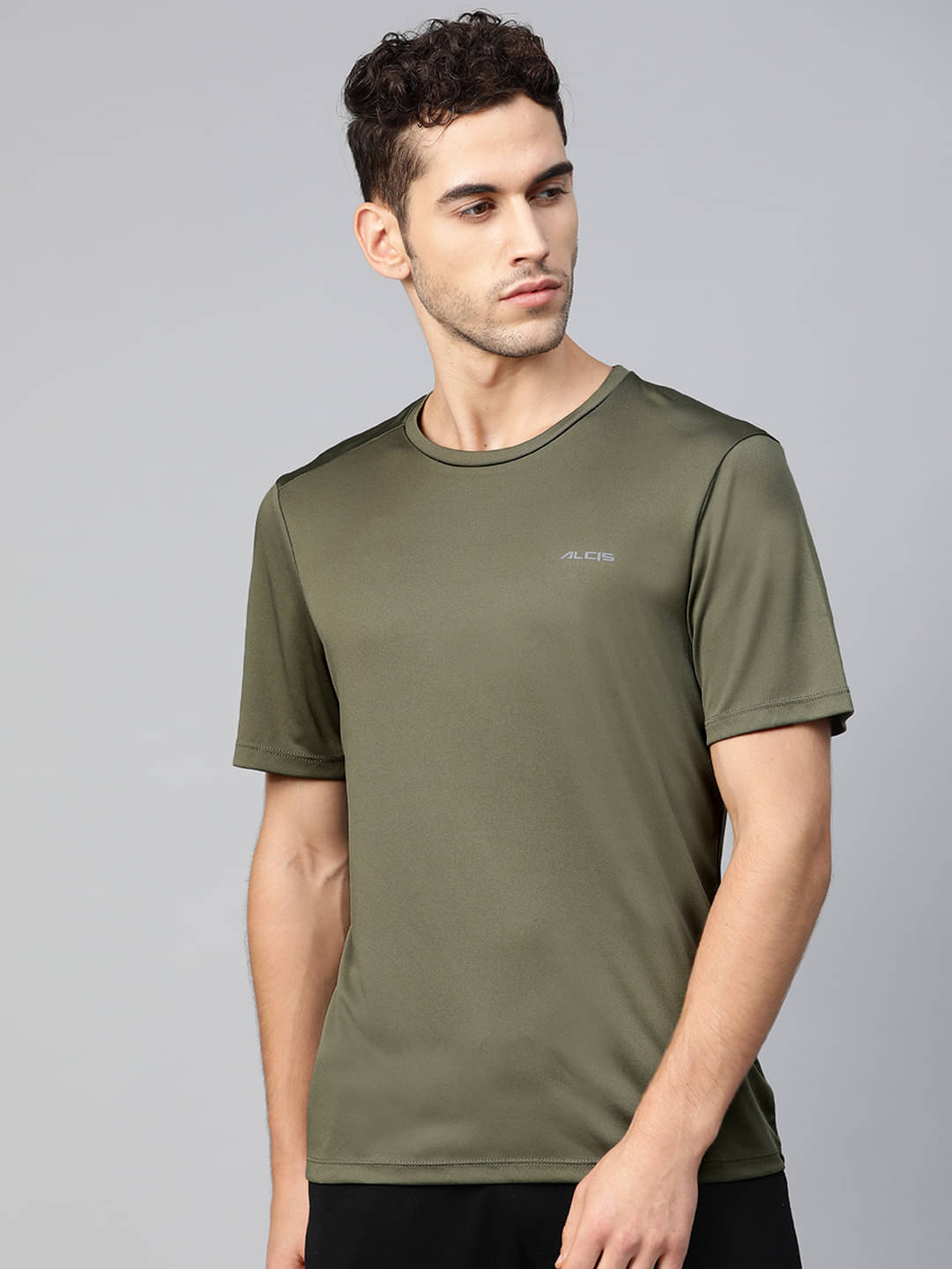 Alcis - Olive Polyester Regular Fit Men's Sports T-Shirt ( Pack of 1 ) Alcis - Olive Polyester Regular Fit Men's Sports T-Shirt ( Pack of 1 )