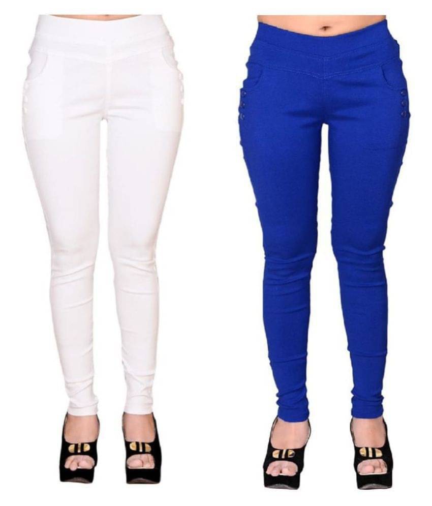     			FeelBlue Poly Cotton Jeggings - Multi Color