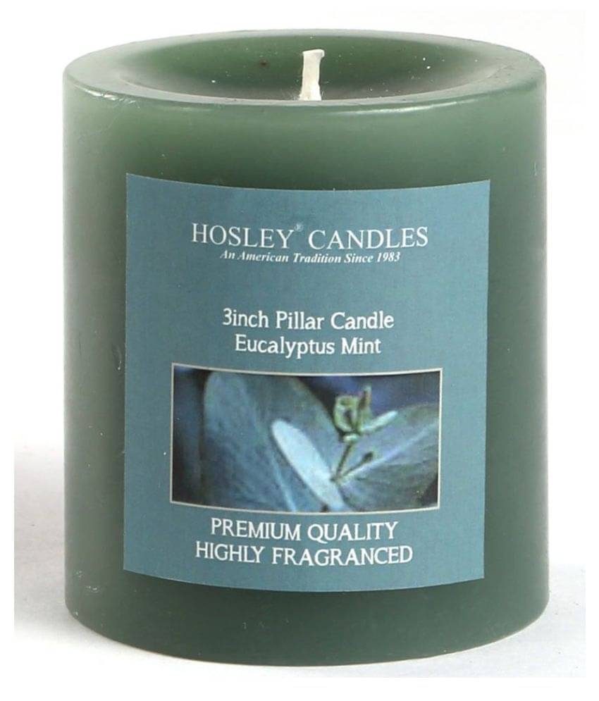     			Hosley Grey Pillar Candle - Pack of 1