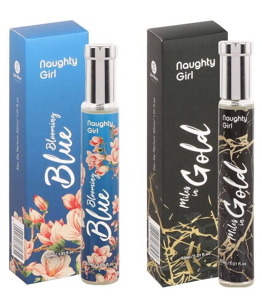 Naughty Girl Luxury EDP Blooming Blue With Miles In Gold Perfumes for WomenBuy One Get One (30ml x 2) Naughty Girl Luxury EDP Blooming Blue With Miles In Gold Perfumes for WomenBuy One Get One (30ml x 2)