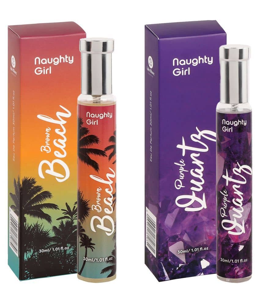 Naughty Girl Luxury EDP Brown Beach With Purple Quartz Perfumes for WomenBuy One Get One (30ml x 2)