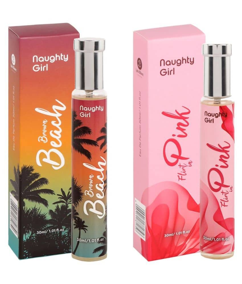 Naughty Girl Luxury EDP Flirt In Pink With Brown Beach Perfumes for WomenBuy One Get One (30ml x 2)