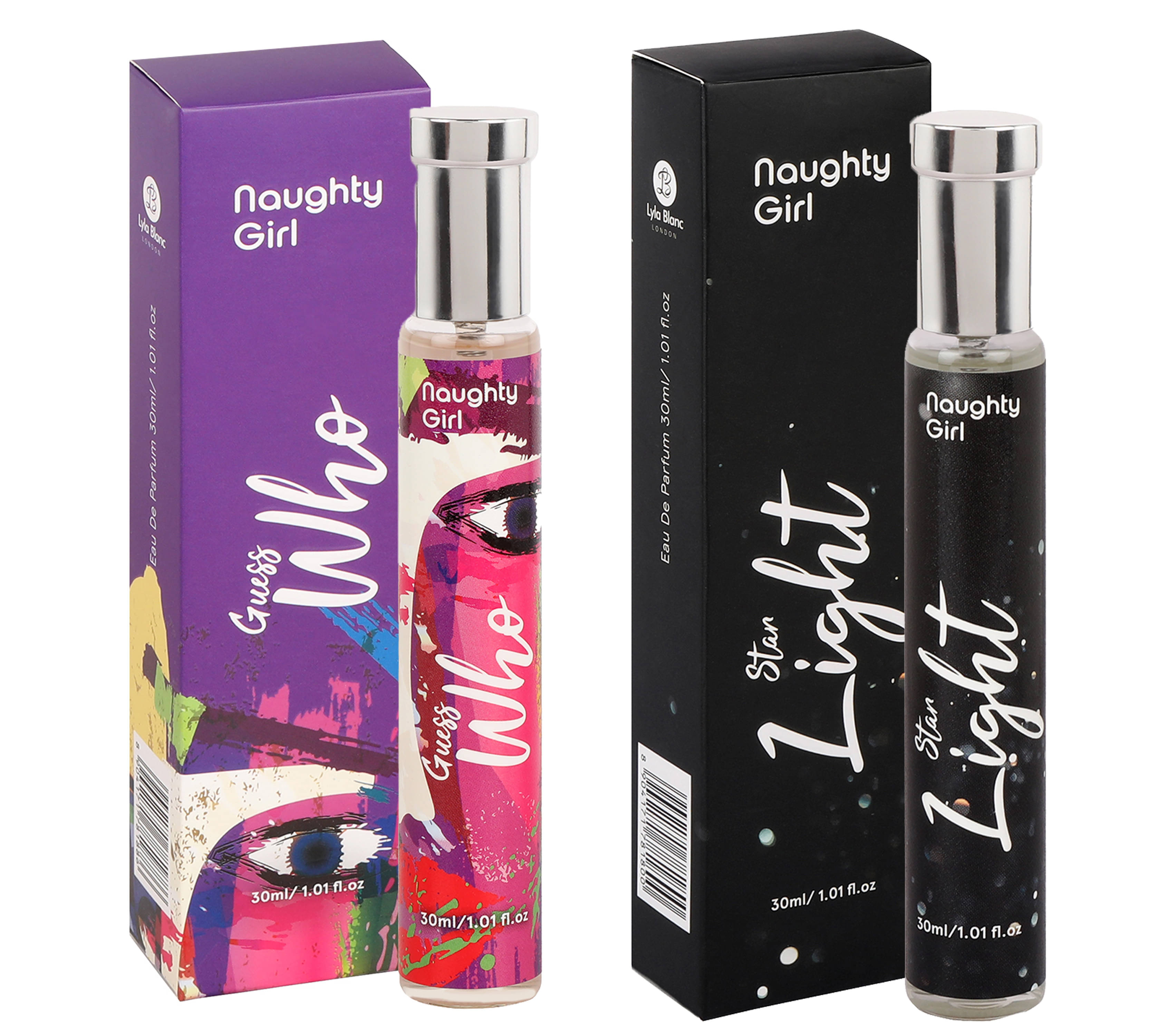 Naughty Girl Luxury EDP Guess Who With Star Light Perfumes for WomenBuy One Get One (30ml x 2) Naughty Girl Luxury EDP Guess Who With Star Light Perfumes for WomenBuy One Get One (30ml x 2)