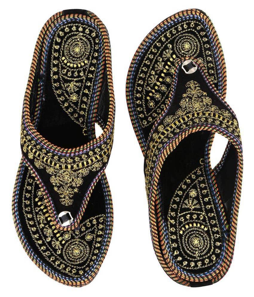 Raj Black Flats