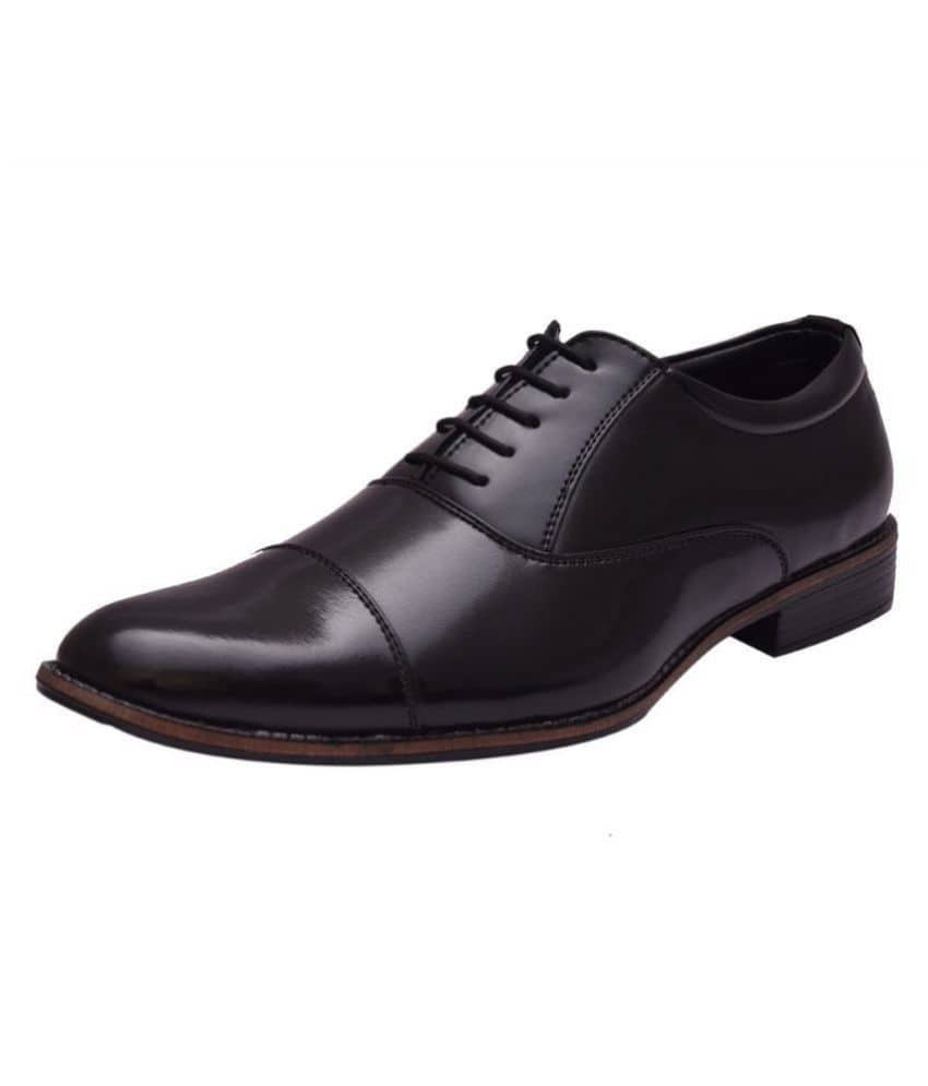 Sir Corbett Oxford Non-Leather Black Formal Shoes - Formal Shoes | Buy online on ZillyBuy