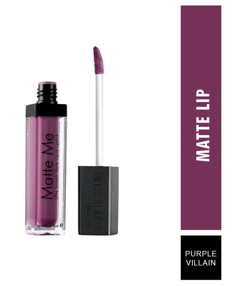 Swiss Beauty Matte Liquid Lipstick (Purple Villain), 6ml