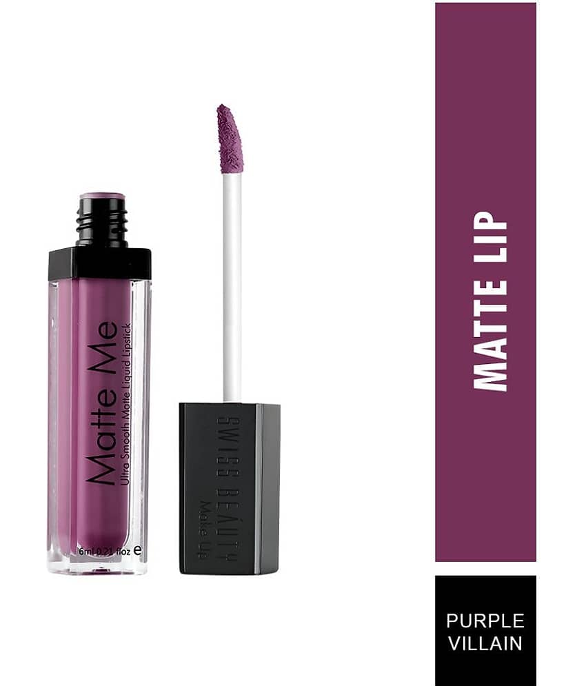 Swiss Beauty Matte Liquid Lipstick (Purple Villain), 6ml