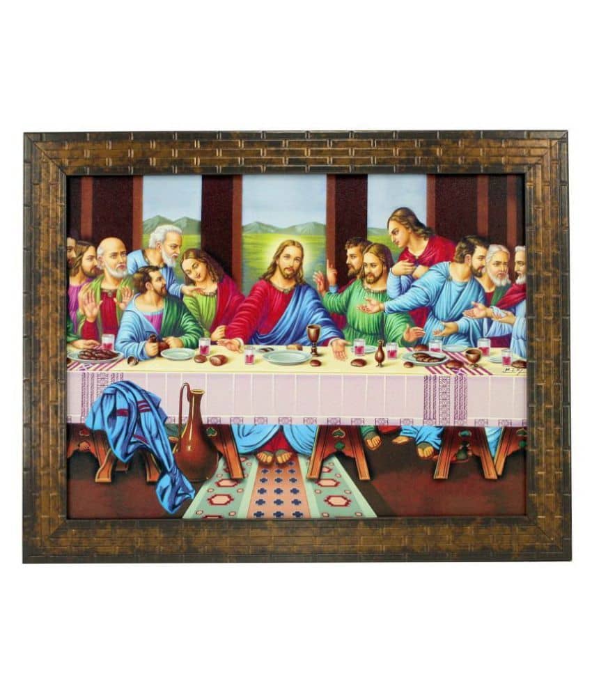Indianara Last Summer Religious Synthetic Painting With Frame