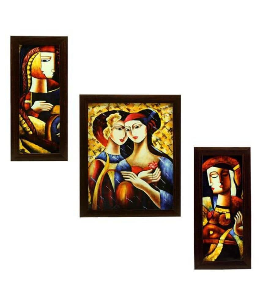Indianara Synthetic Painting With Frame