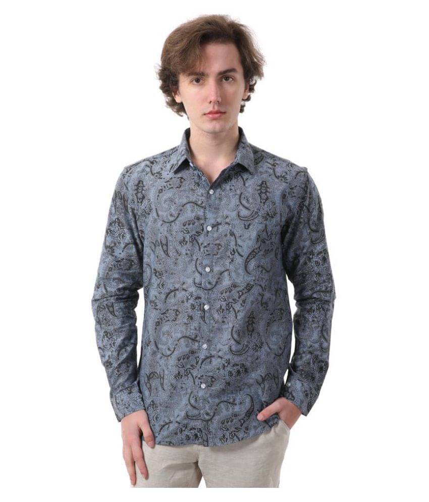     			Vida Loca Cotton Blend Grey Shirt