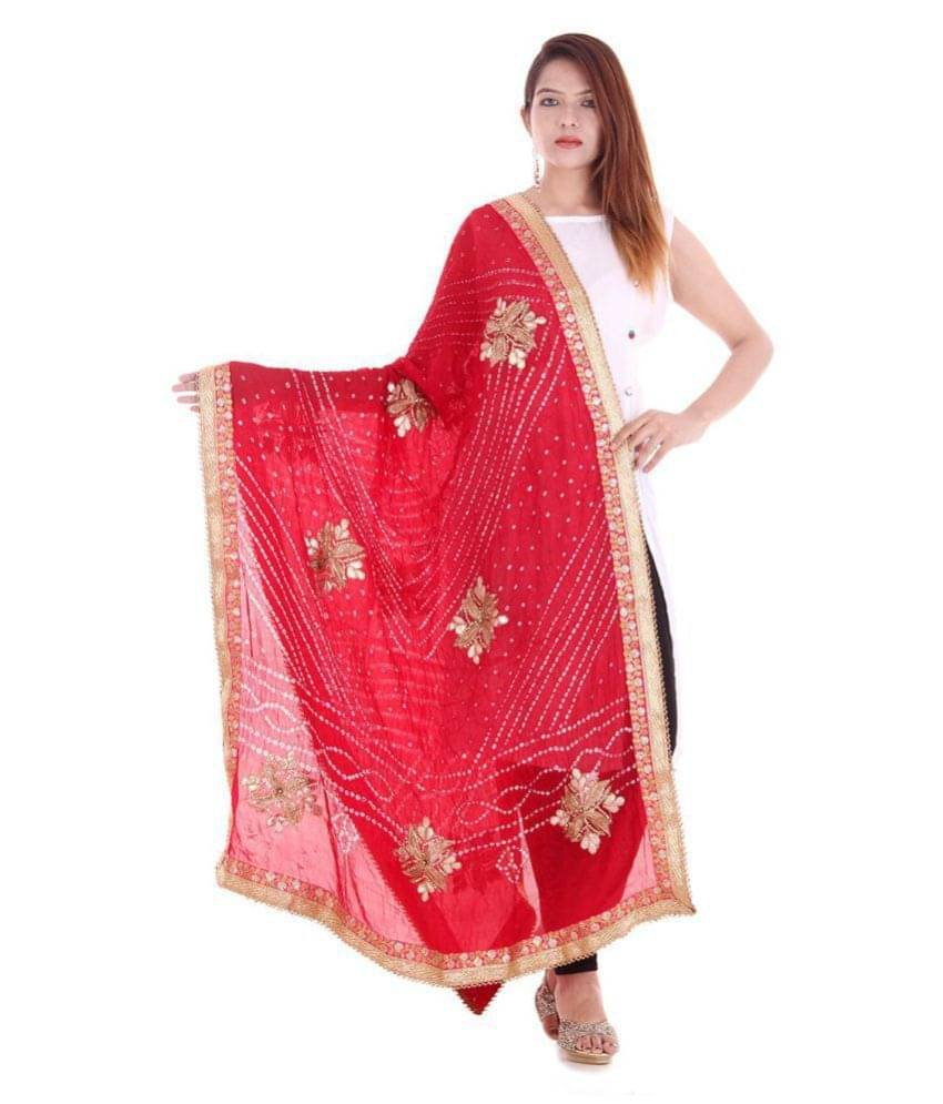     			Apratim Multicoloured Art Silk Bandhej Dupatta