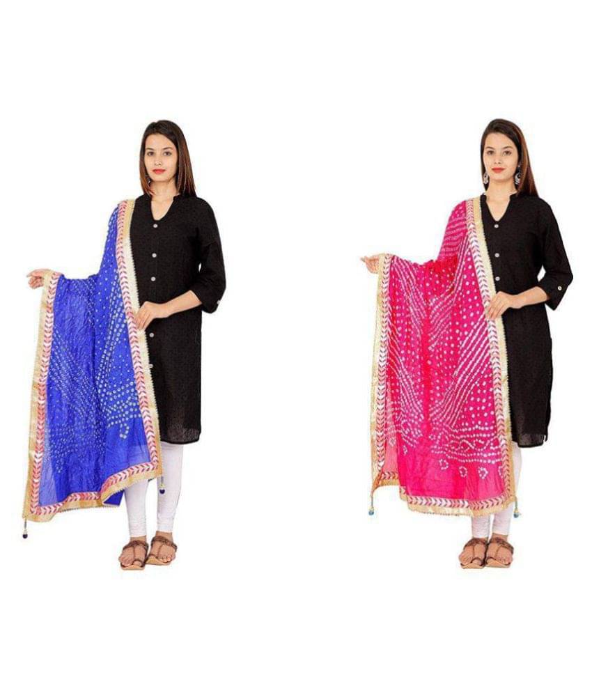     			Apratim Multicoloured Art Silk Bandhej Dupatta