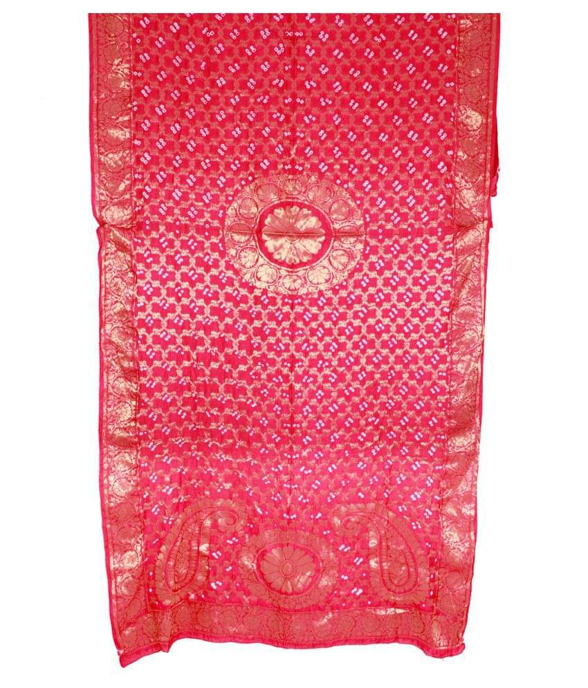 Apratim Pink Silk Banarasi Dupatta     			Apratim Pink Silk Banarasi Dupatta