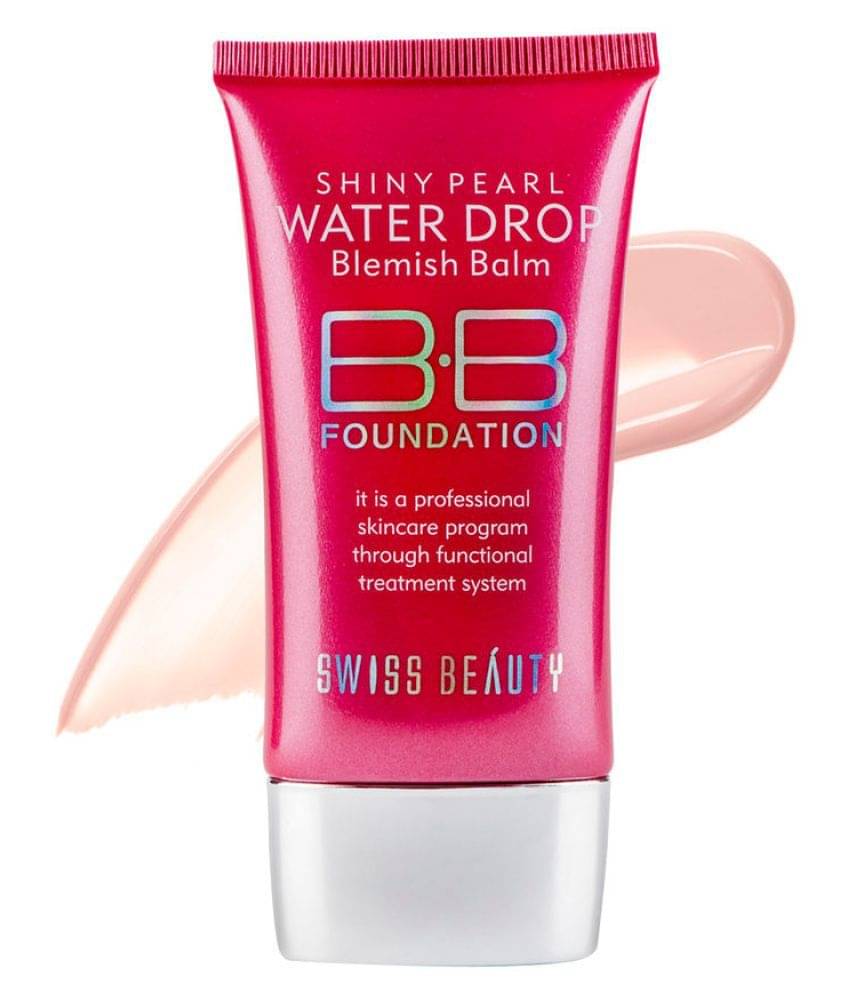     			Swiss Beauty BB Shiny Pearl Water Drop Cream Foundation Light SPF 15 40 g