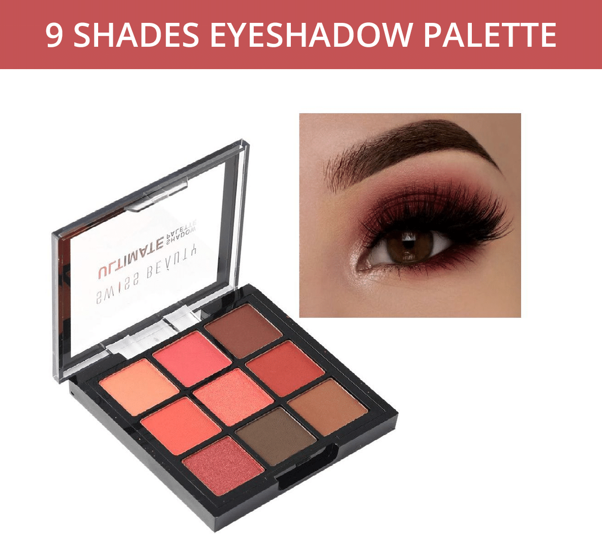     			Swiss Beauty Ultimate 9 Color Eyeshadow Palette (Shade-6), 6gm