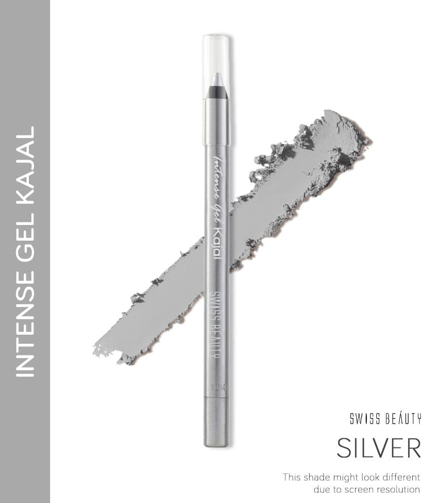 Swiss Beauty Kajal Pencil Silver, 2g - Makeup - Eyes | Buy online on ZillyBuy