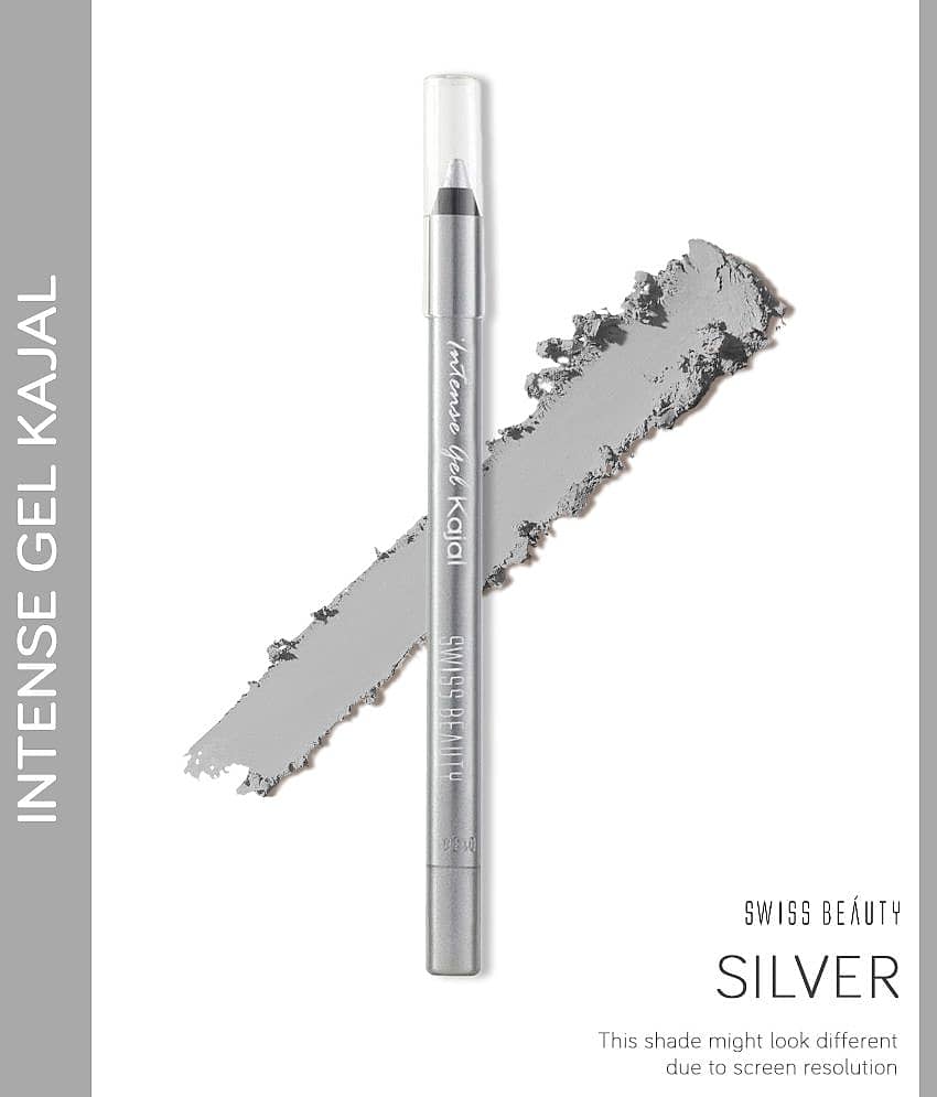 Swiss Beauty Kajal Pencil Silver, 2g - Makeup - Eyes | Buy online on ZillyBuy