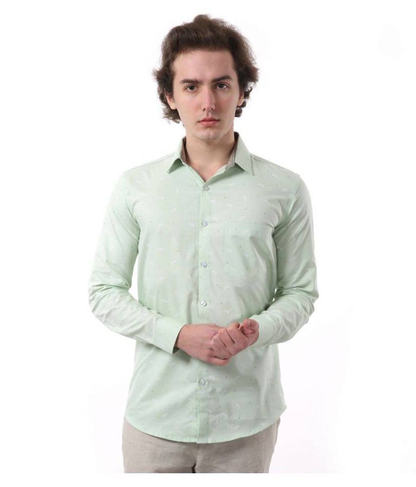     			Vida Loca Linen Green Shirt