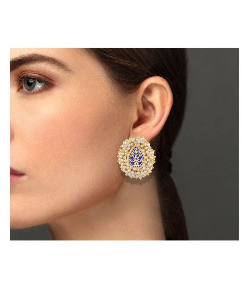     			Asmitta Ethnic Gold Plated Stud Earring For Women