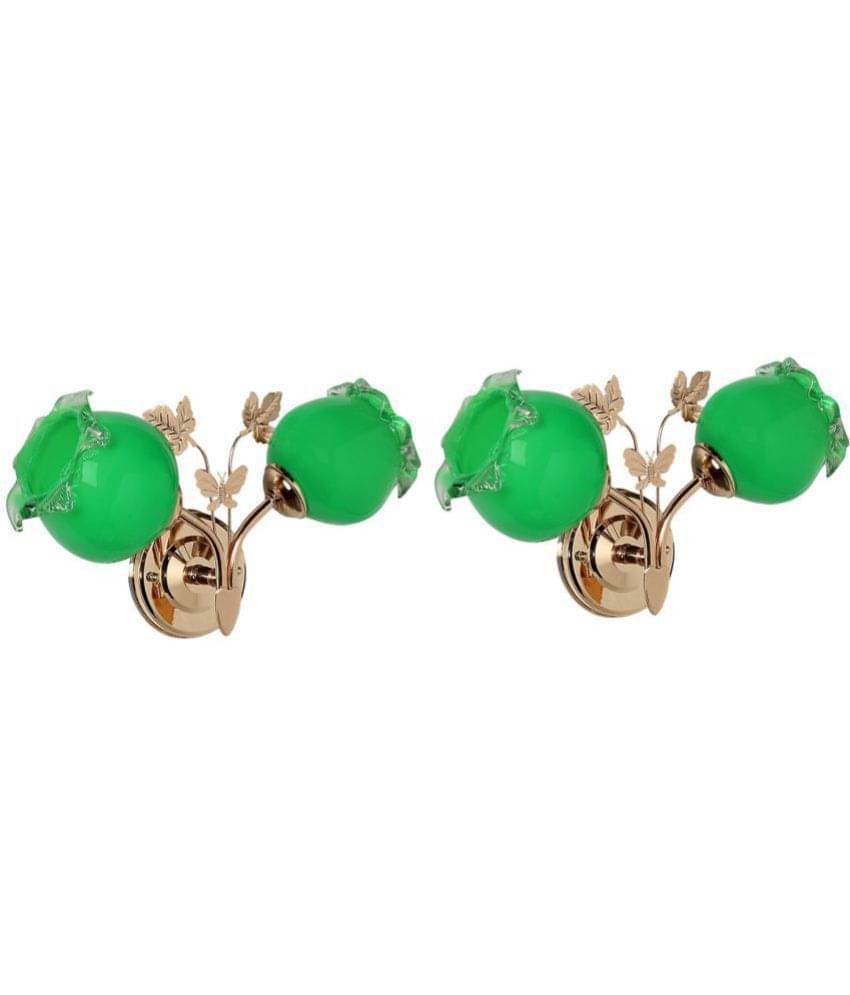     			Somil Decorative Wall Lamp Light Glass Wall Light Green - Pack of 2