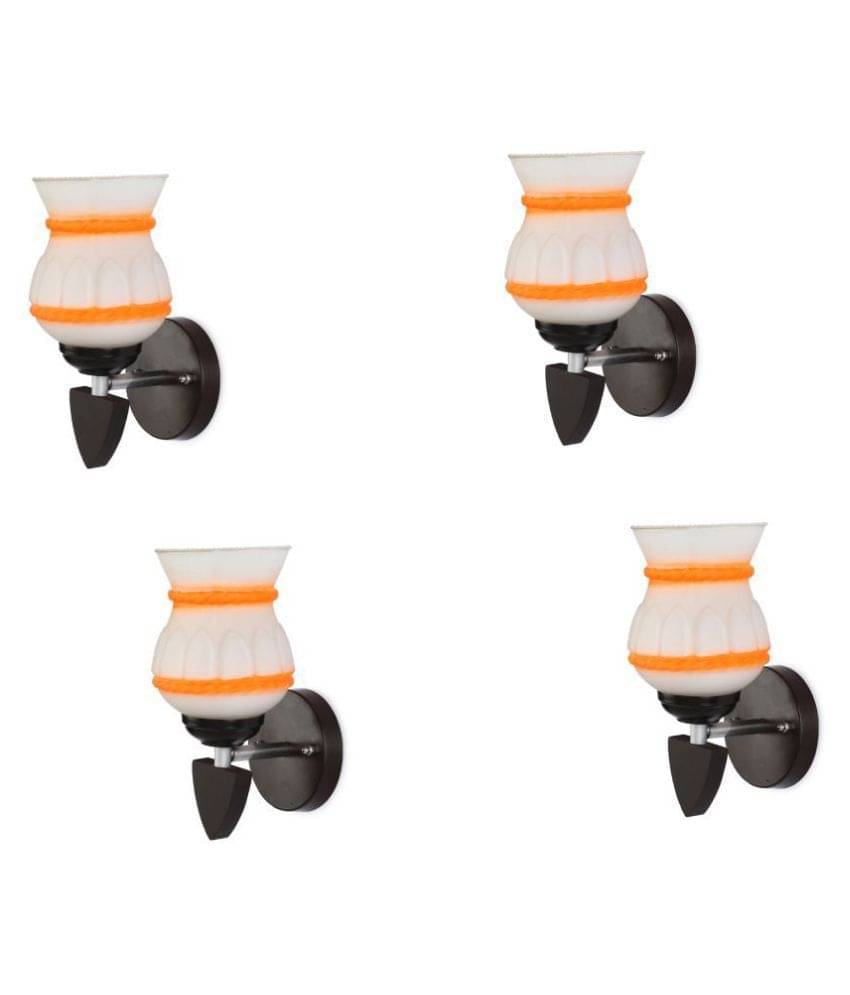 Somil Decorative Wall Lamp Light Glass Wall Light Orange - Pack of 4 Somil Decorative Wall Lamp Light Glass Wall Light Orange - Pack of 4