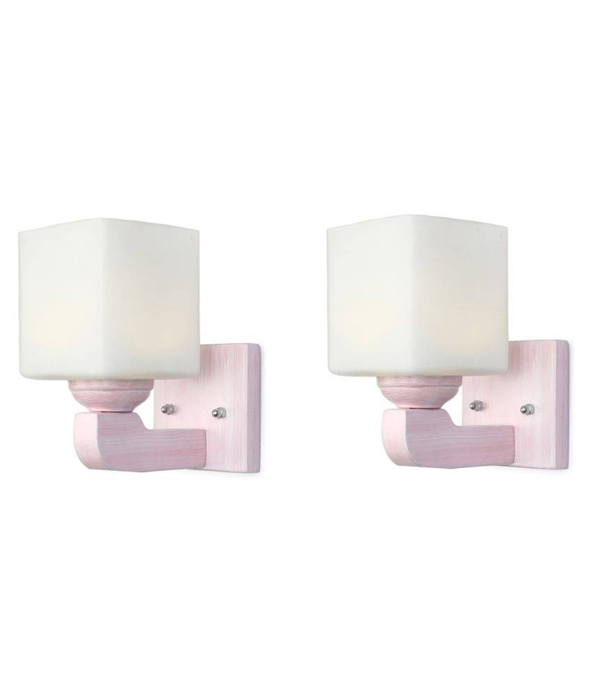     			Somil Decorative Wall Lamp Light Glass Wall Light White - Pack of 2