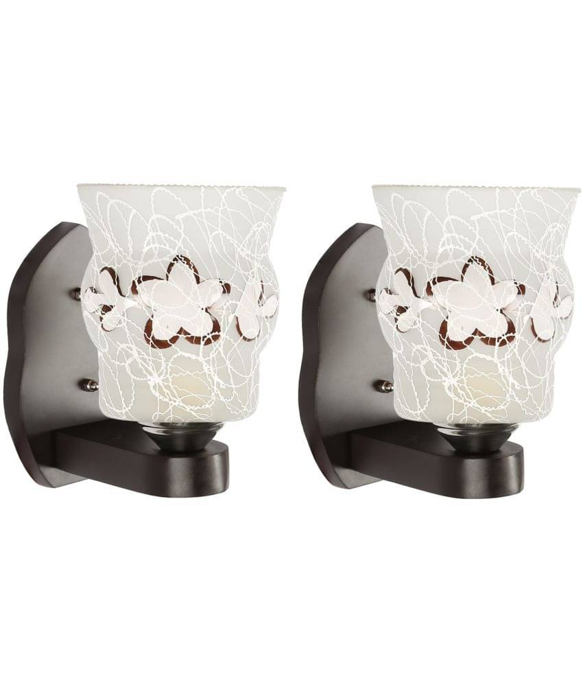 Somil Decorative Wall Lamp Light Glass Wall Light White - Pack of 2     			Somil Decorative Wall Lamp Light Glass Wall Light White - Pack of 2