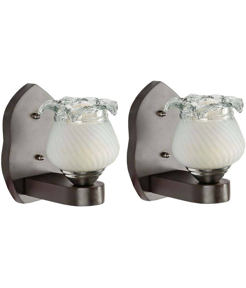 Somil Decorative Wall Lamp Light Glass Wall Light Off White - Pack of 2 Somil Decorative Wall Lamp Light Glass Wall Light Off White - Pack of 2