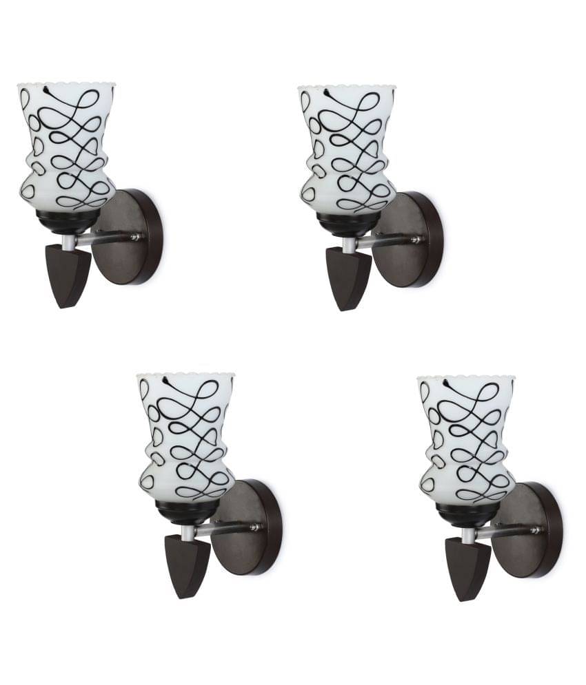 Somil Decorative Wall Lamp Light Glass Wall Light Black - Pack of 4 Somil Decorative Wall Lamp Light Glass Wall Light Black - Pack of 4