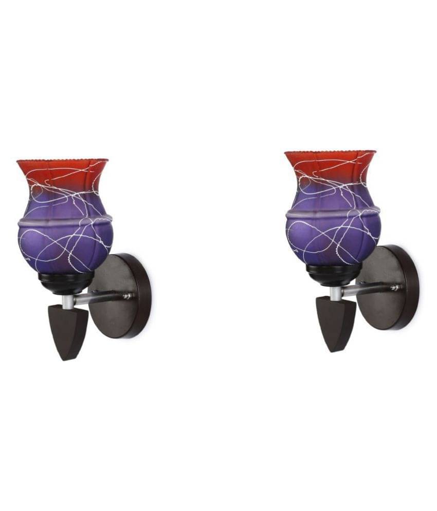 Somil Decorative Wall Lamp Light Glass Wall Light Multi - Pack of 2 Somil Decorative Wall Lamp Light Glass Wall Light Multi - Pack of 2