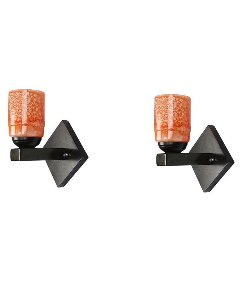     			Somil Decorative Wall Lamp Light Glass Wall Light Red - Pack of 2