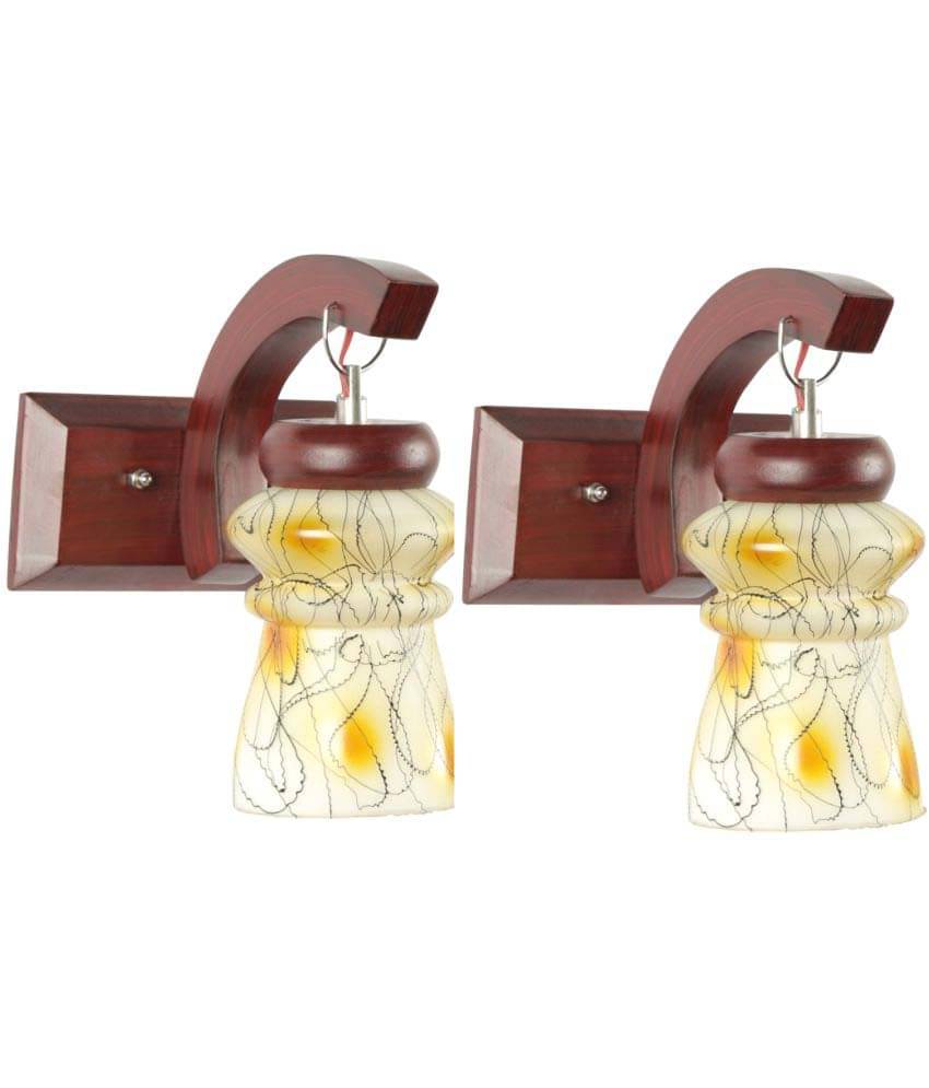     			Somil Decorative Wall Lamp Light Glass Wall Light Multi - Pack of 2