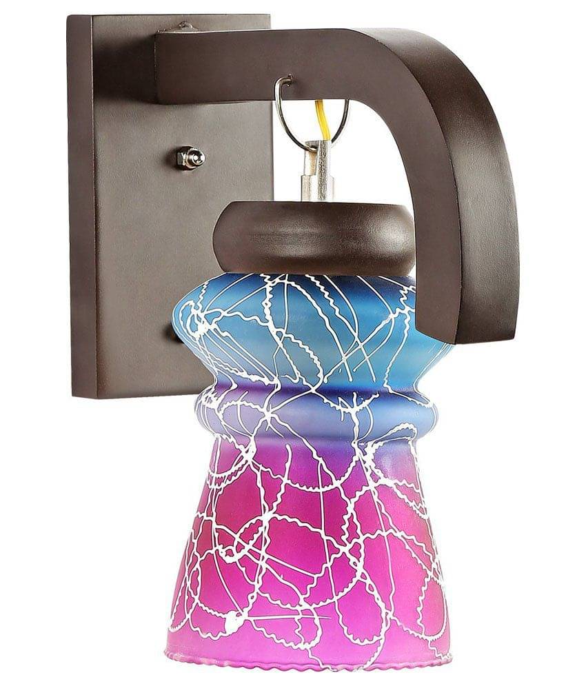     			Somil Decorative Wall Lamp Light Glass Wall Light Blue - Pack of 1