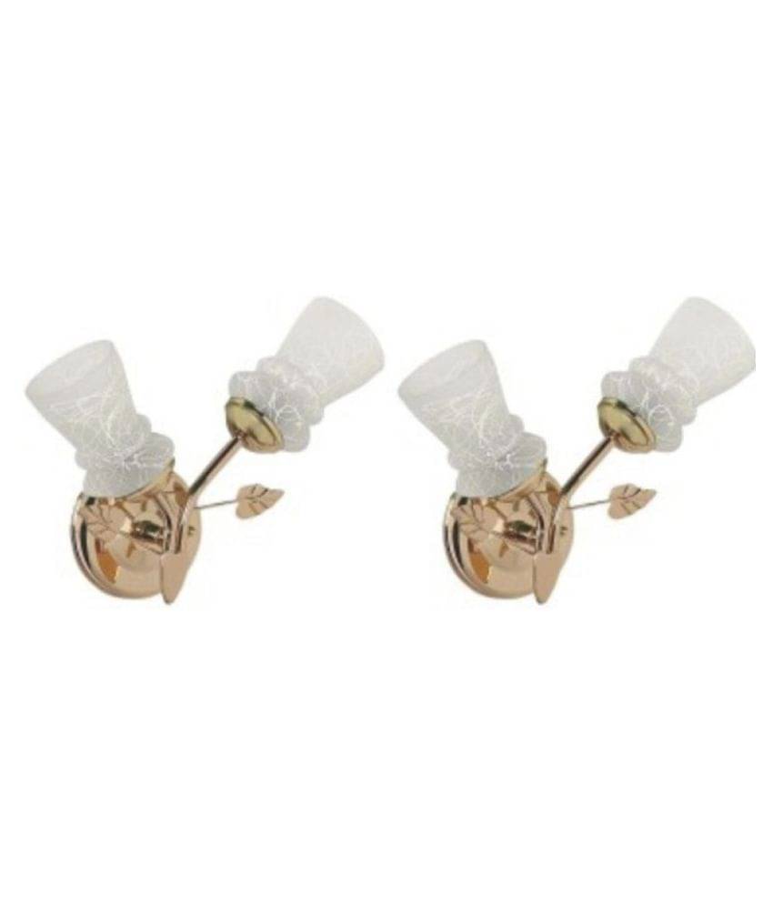     			Somil Decorative Wall Lamp Light Glass Wall Light White - Pack of 2