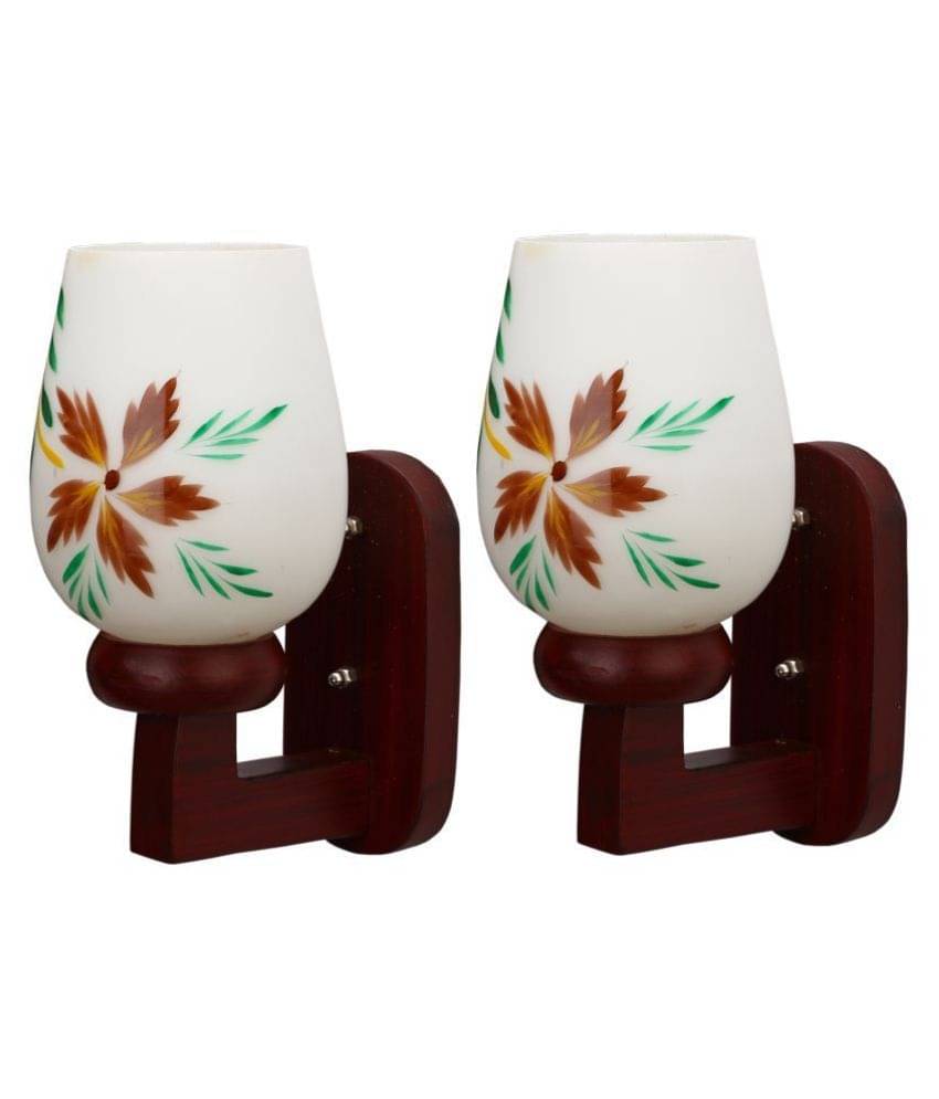     			Somil Decorative Wall Lamp Light Glass Wall Light Multi - Pack of 2