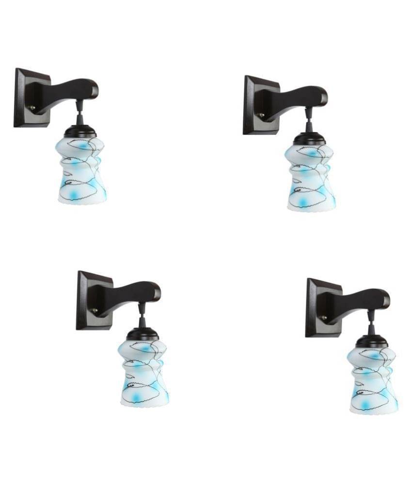     			Somil Decorative Wall Lamp Light Glass Wall Light Blue - Pack of 4