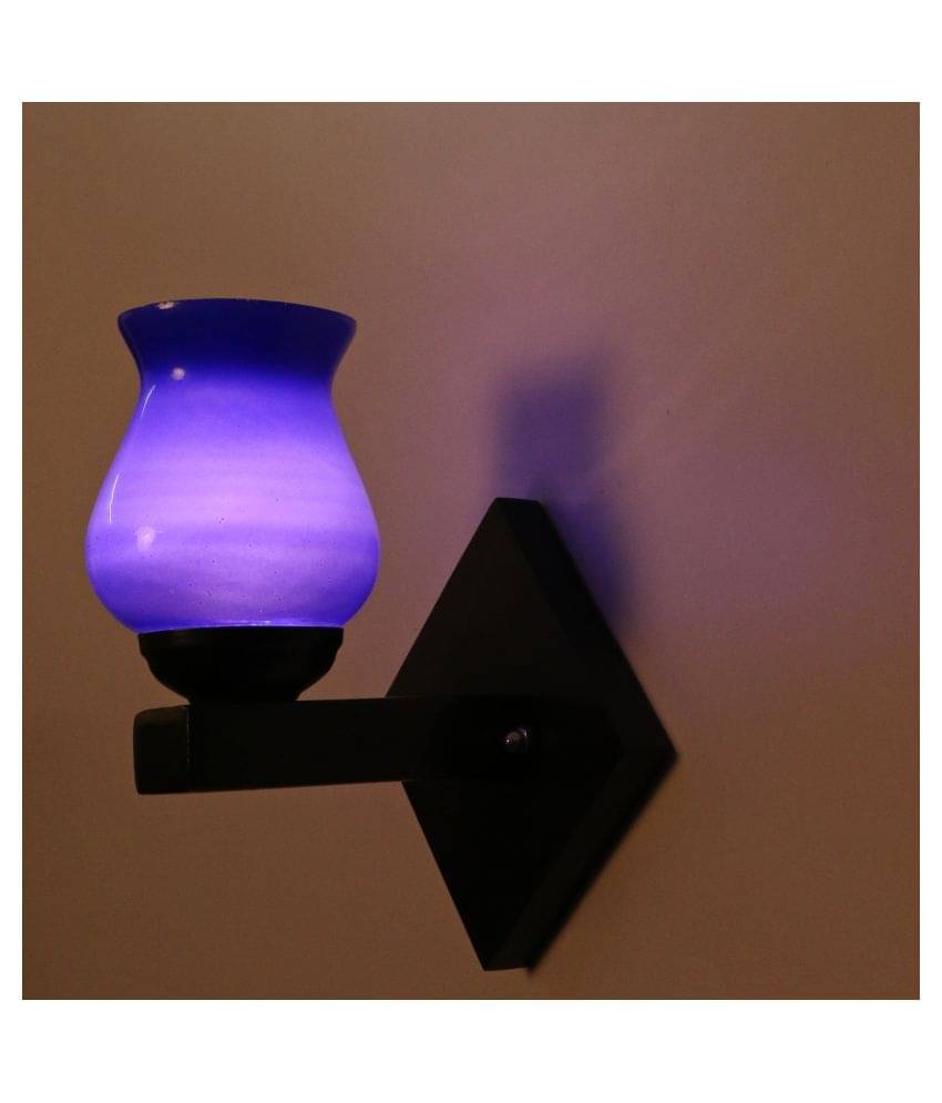     			Somil Decorative Wall Lamp Light Glass Wall Light Blue - Pack of 1